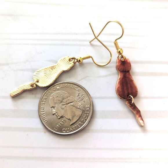 Orange Tabby Cat Earrings   - Picture 5 of 7